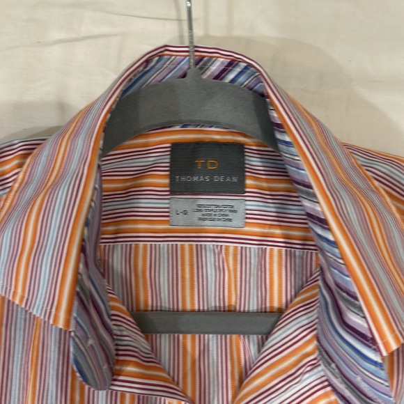 Thomas Dean Men’s Plaid Button Down Shirt, Size Large - Picture 3 of 4
